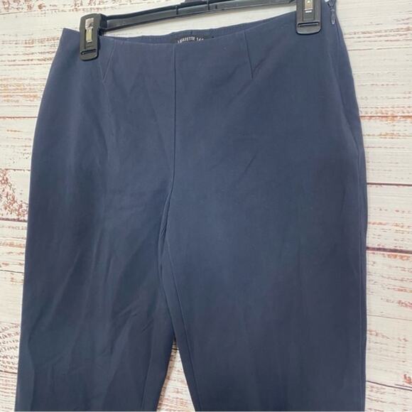 Lafayette 148 New York navy pull on Size‎ 0 cropped dress career pants - Picture 3 of 7